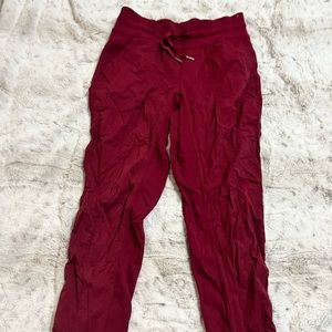 Lululemon red studio crop jogger